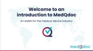 Introduktion och översikt av startsidan i MedQdoc eQMS