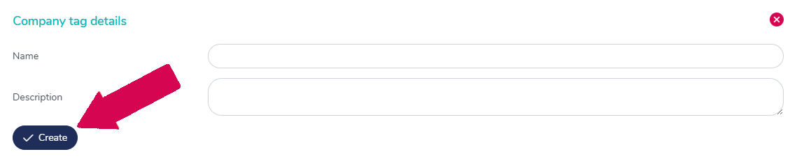 Create company tag form