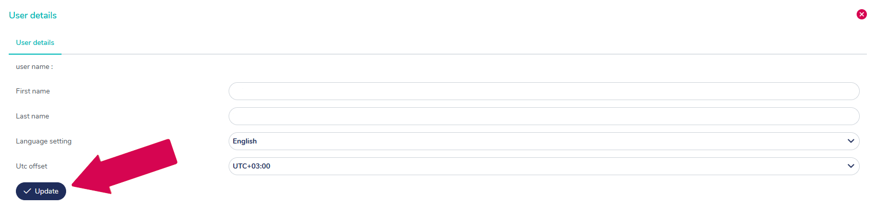 Saving updated user profile in MedQdoc